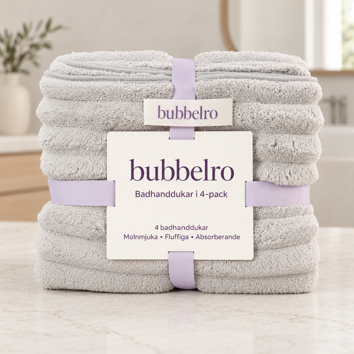 Bubbelro – badhanddukar (4-pack)