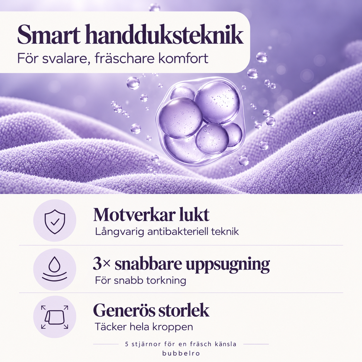 Bubbelro – badhanddukar (4-pack)