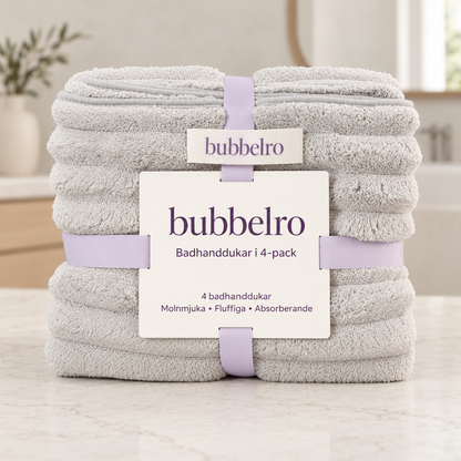 Bubbelro – badhanddukar (4-pack)
